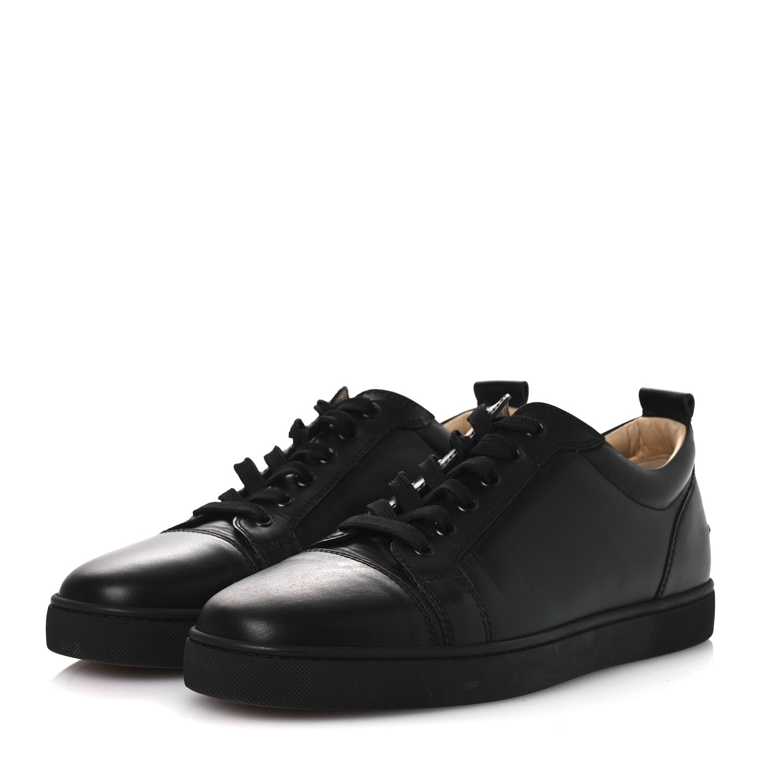 Christian Louboutin Calfskin Mens Low Top Sneaker 43.5 Black 4 of 11