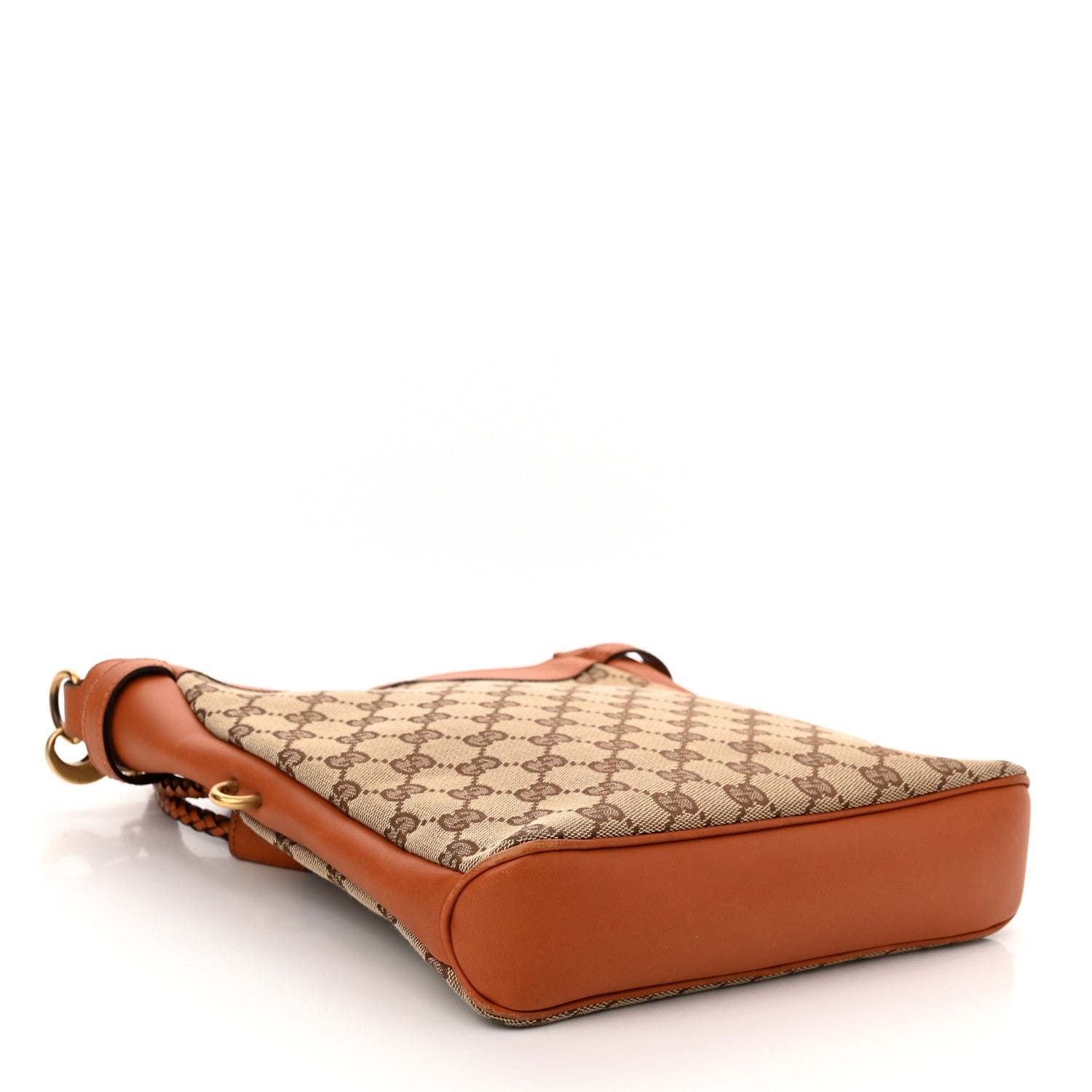 Gucci Monogram Braided Shoulder Bag Brown 4 of 11