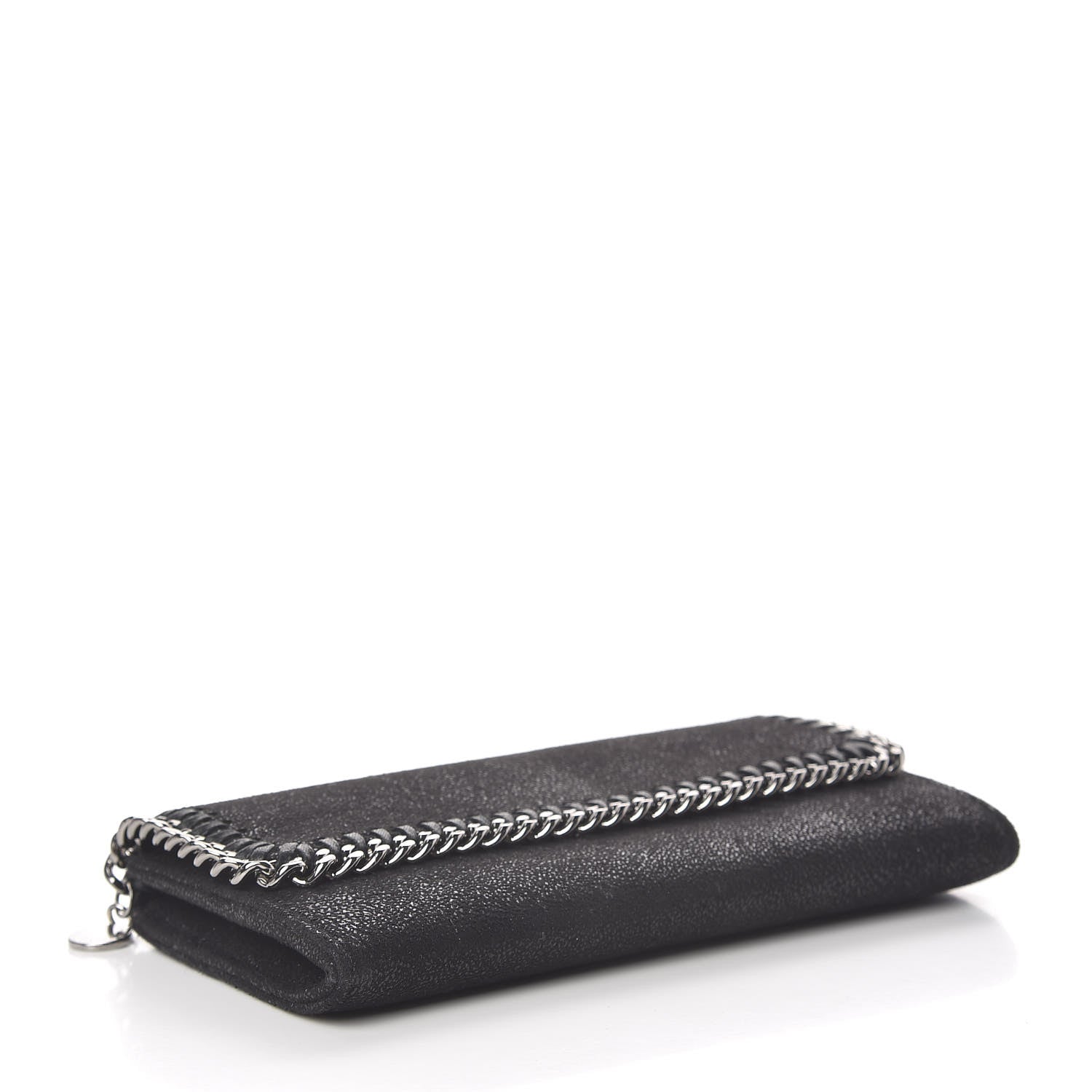 Stella McCartney Shaggy Deer Falabella Flap Wallet Black 4 of 11