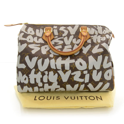 Louis Vuitton Monogram Graffiti Speedy 30 Silver 2 of 6