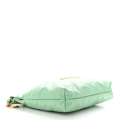 Chanel Shiny Calfskin Quilted Small Chanel 22 Light Green 5 of 11