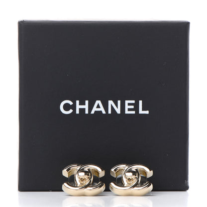 Chanel Metal CC Turnlock Earrings Gold 5 of 5