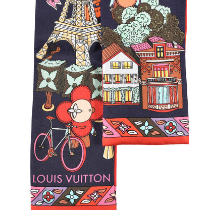 Louis Vuitton Silk Monogram Hide and Seek Bandeau Marine 2 of 3