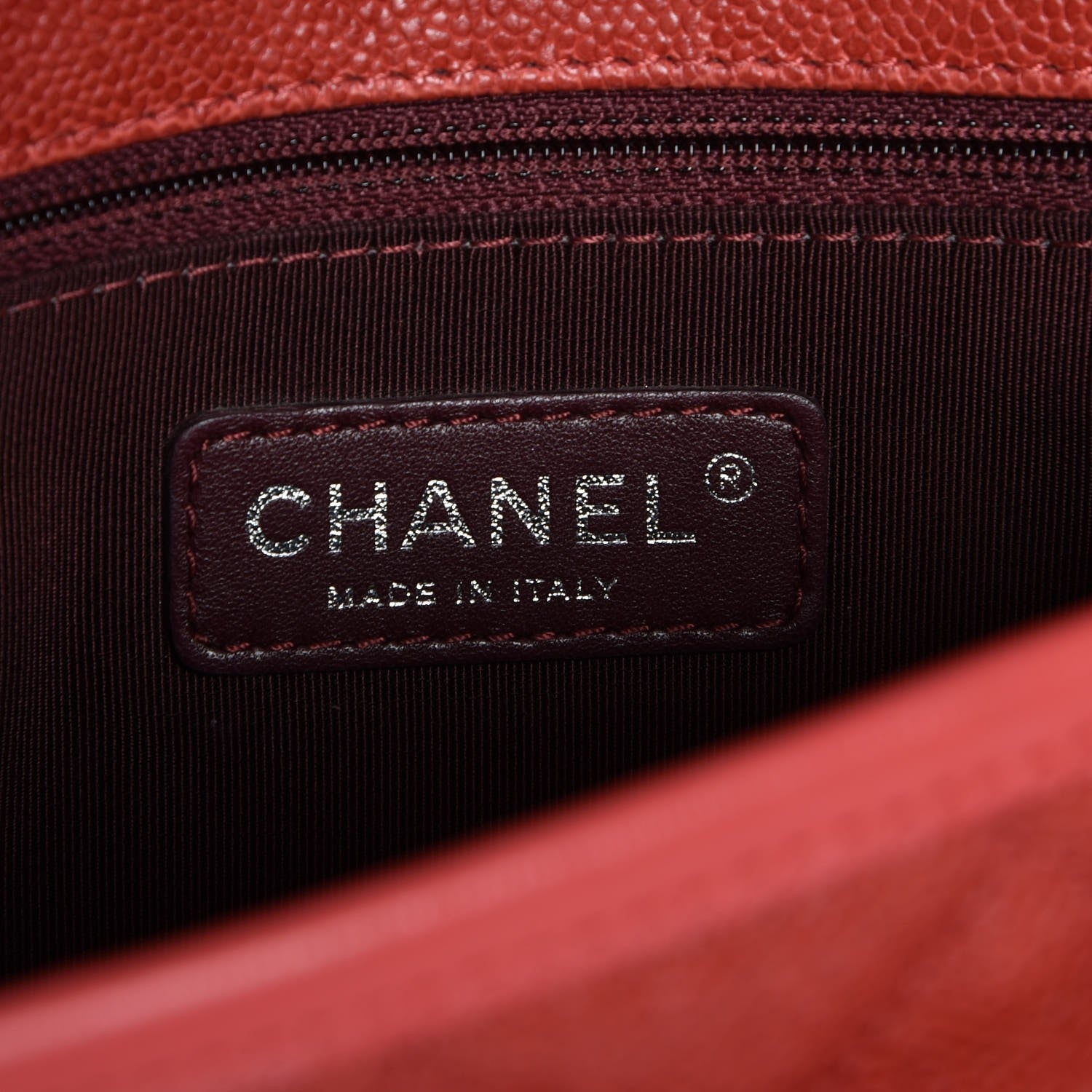 Chanel Caviar Quilted Medium French Riviera Flap Red 6 of 8
