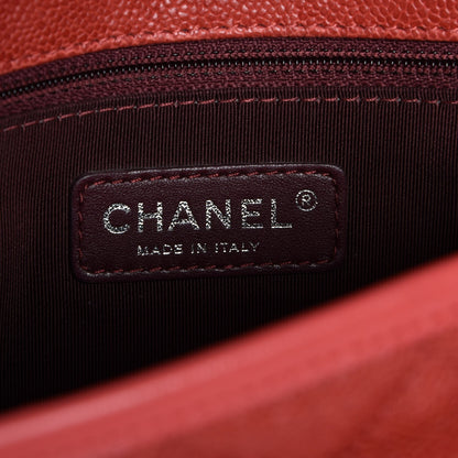 Chanel Caviar Quilted Medium French Riviera Flap Red 6 of 8