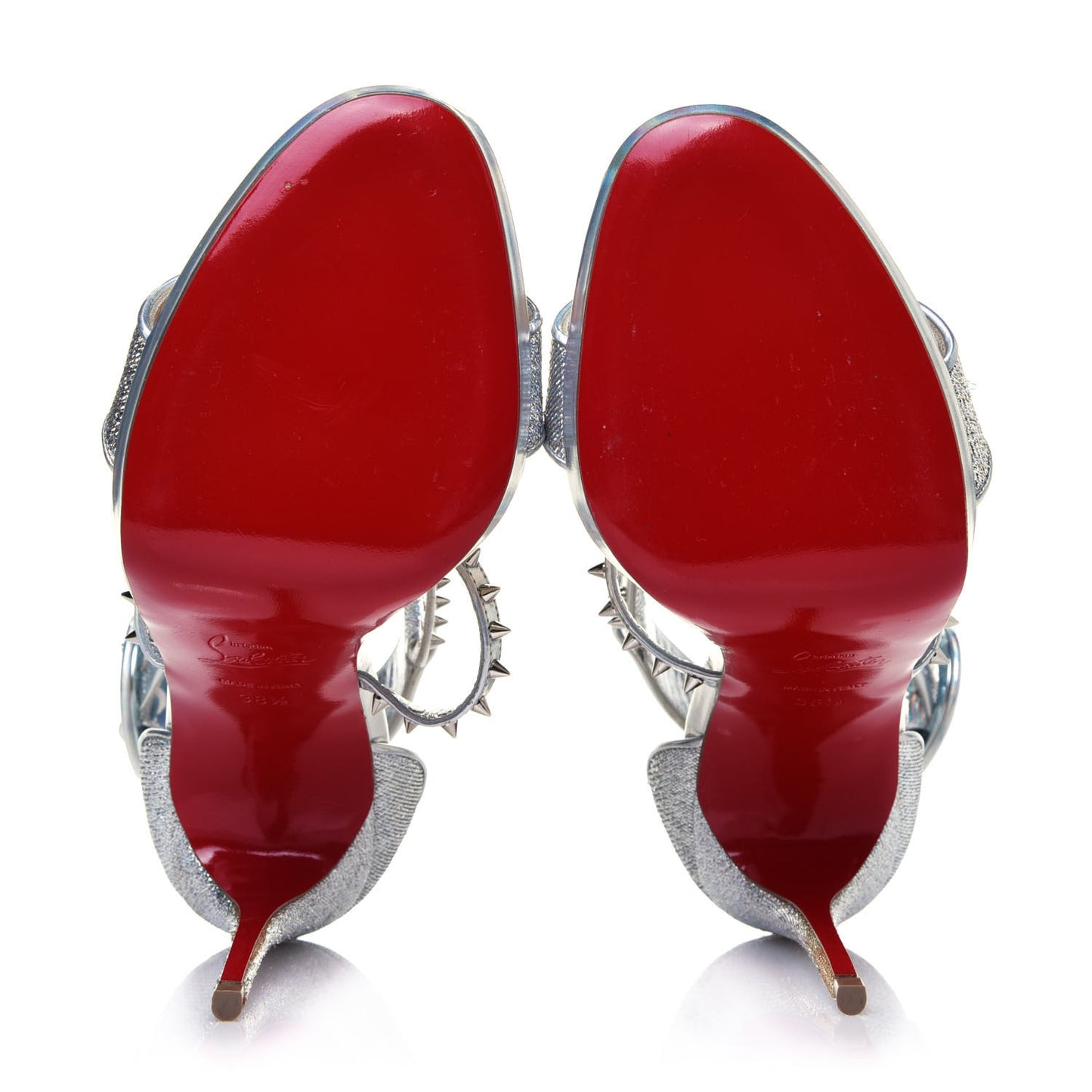 Lurex Specchio Choca Lux Sandals 38.5 Silver