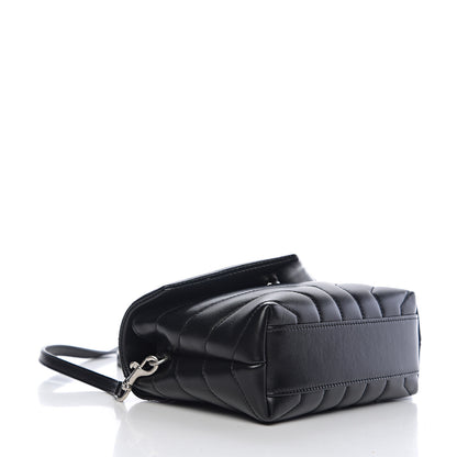 Saint Laurent Calfskin Y Quilted Monogram Toy Loulou Crossbody Bag Black 3 of 10