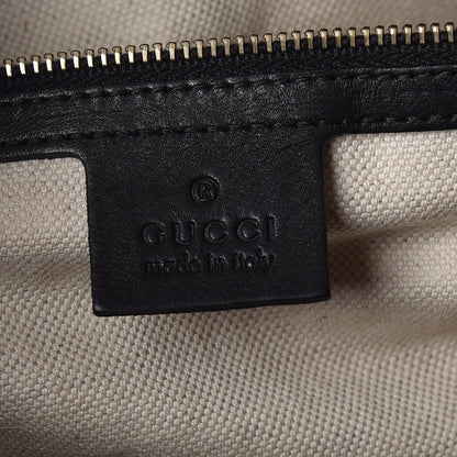 Gucci Calfskin Microguccissima Trim Medium Boston Black 6 of 9