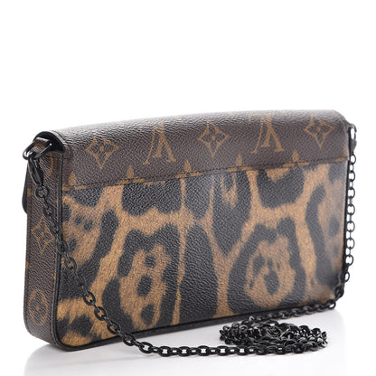 Louis Vuitton Monogram Animal Print Pochette Felicie Chain Wallet 4 of 10