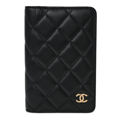 Chanel Lambskin Quilted Small Agenda Cover Black 1 of 7