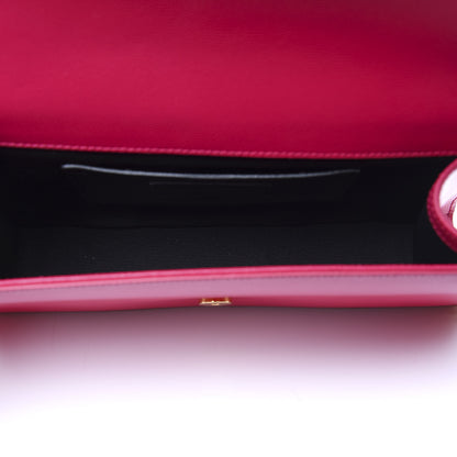 Saint Laurent Grain De Poudre Medium Monogram Kate Satchel Lipstick Fuchsia 4 of 9
