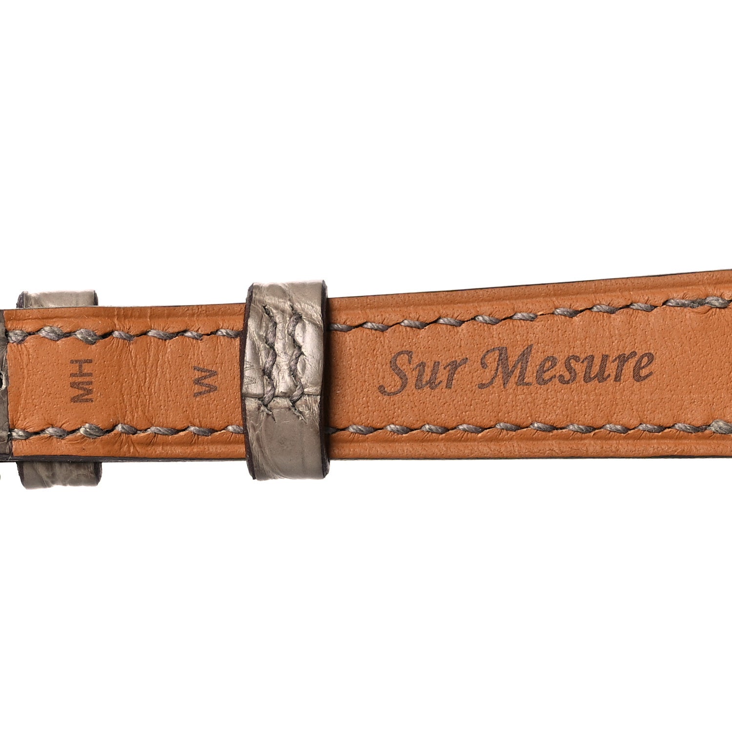 Hermes Matte Alligator 16mm Watch Strap Etoupe 6 of 8