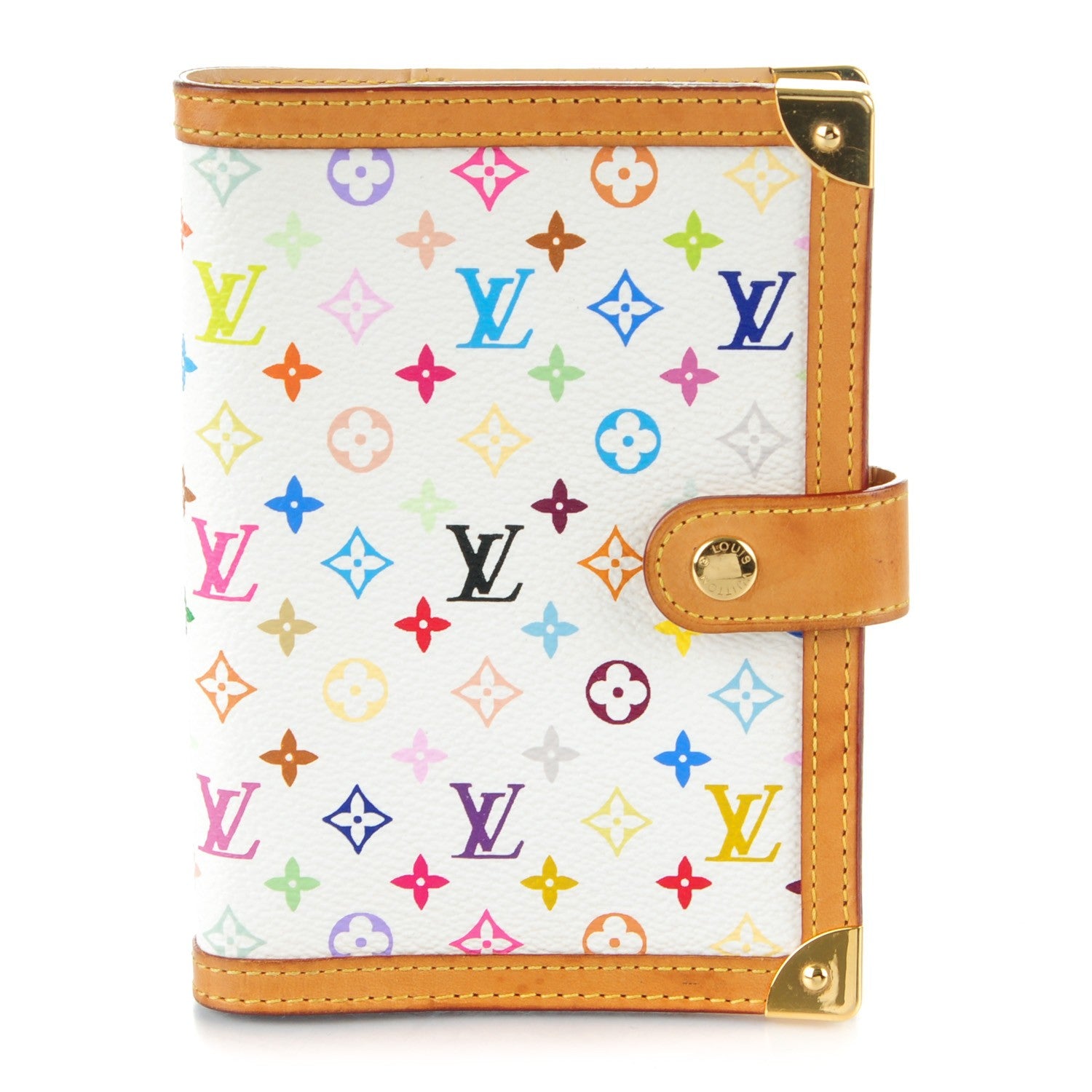 Louis Vuitton Monogram Multicolor Small Ring Agenda Cover White 1 of 7
