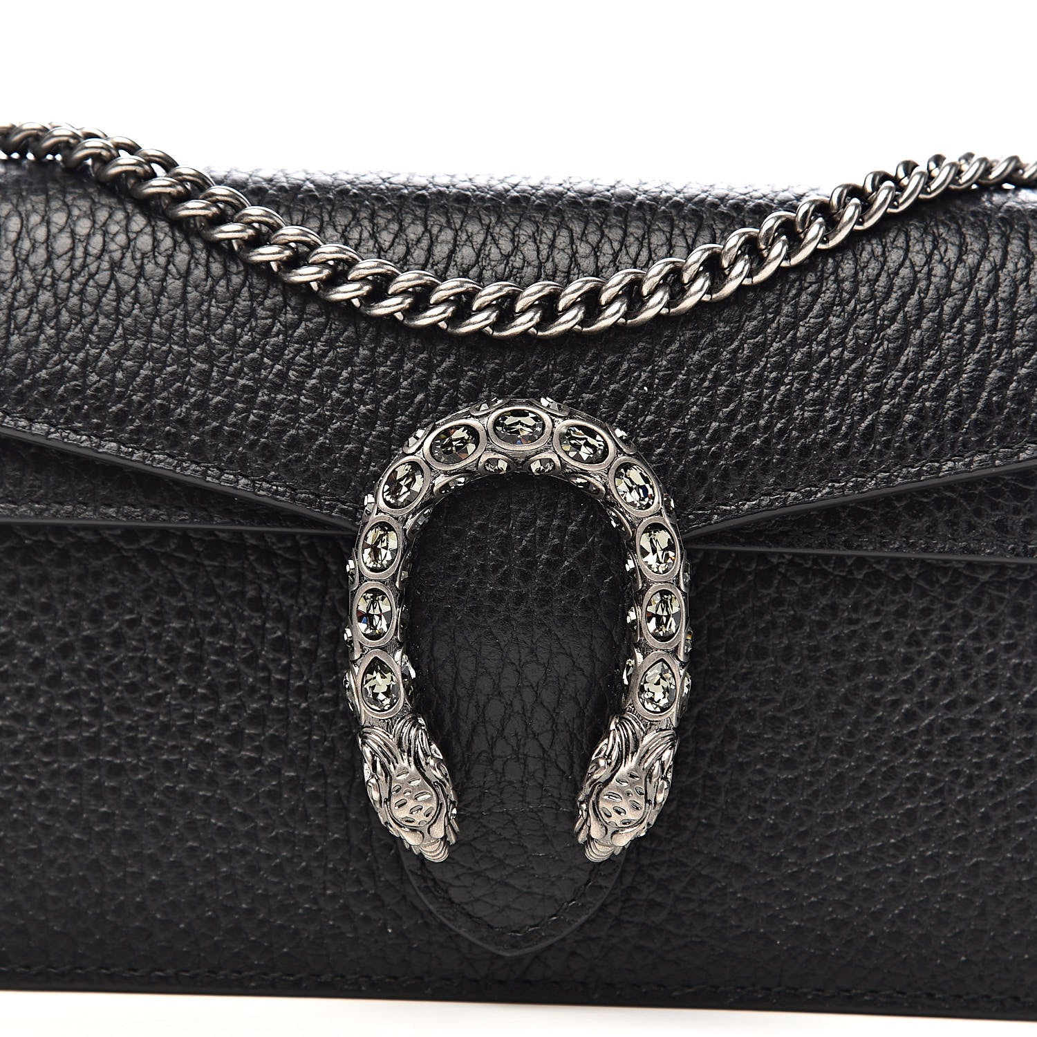 Gucci Calfskin Super Mini Dionysus Shoulder Bag Black 7 of 8