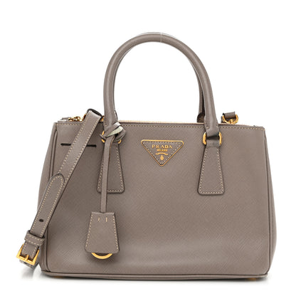 Prada Saffiano Small Galleria Double Zip Tote Argilla 1 of 15