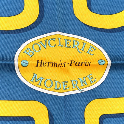 Hermes Silk Bouclerie Moderne Scarf 90 Orange Saumon Vert 2 of 4