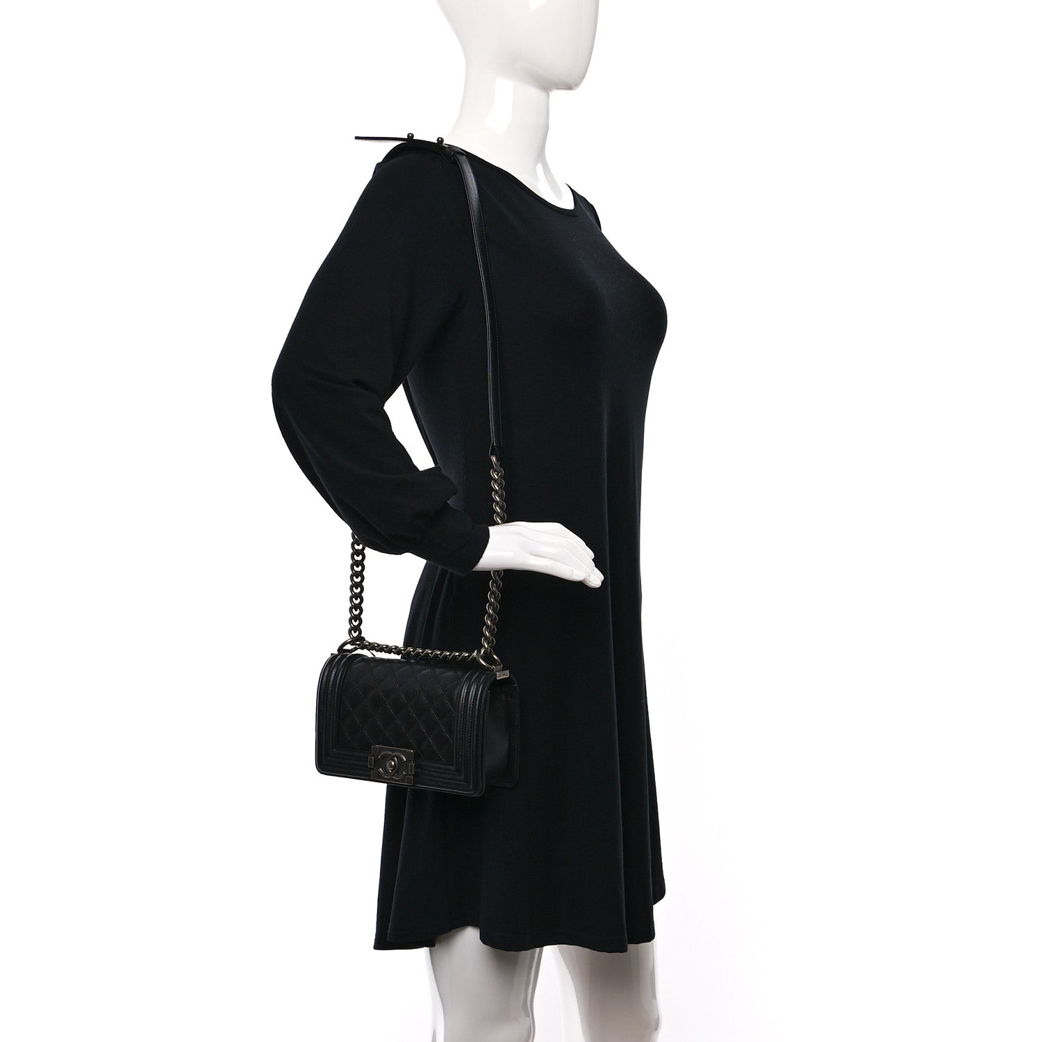 Chanel Caviar Quilted Small Boy Flap Black 2 of 9