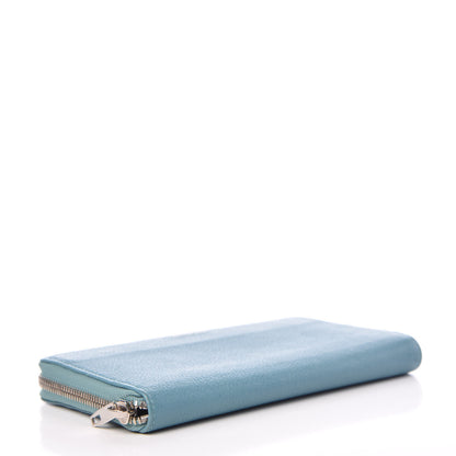 Balenciaga Calfskin Essential Continental Zip Around Wallet Bleu 4 of 11