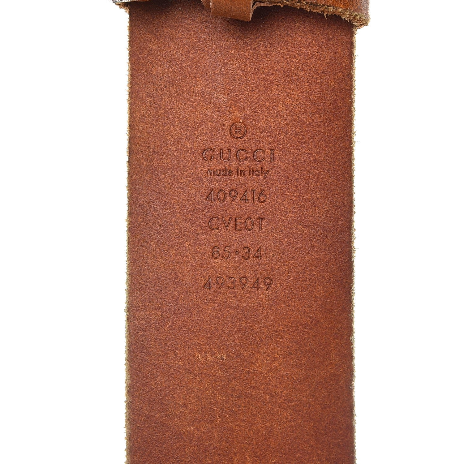 Gucci Faded Calfskin Double G 40mm Belt 85 34 Cuir 4 of 8