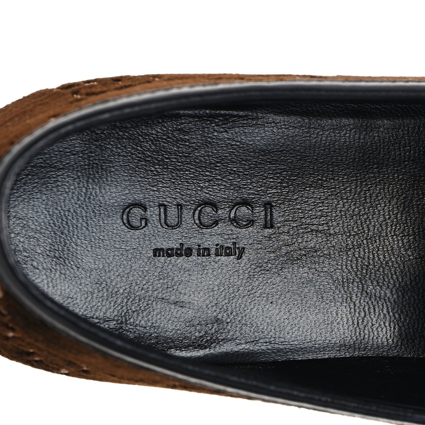 Velvet GG Monogram Horsebit Womens Jordaan Loafers 35.5 Brown Black