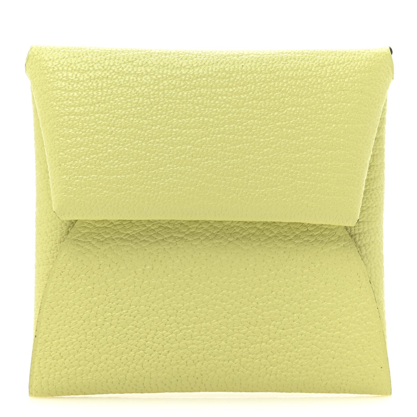 Chevre Mysore Bastia Verso Coin Purse Jaune Bourgeon Nata