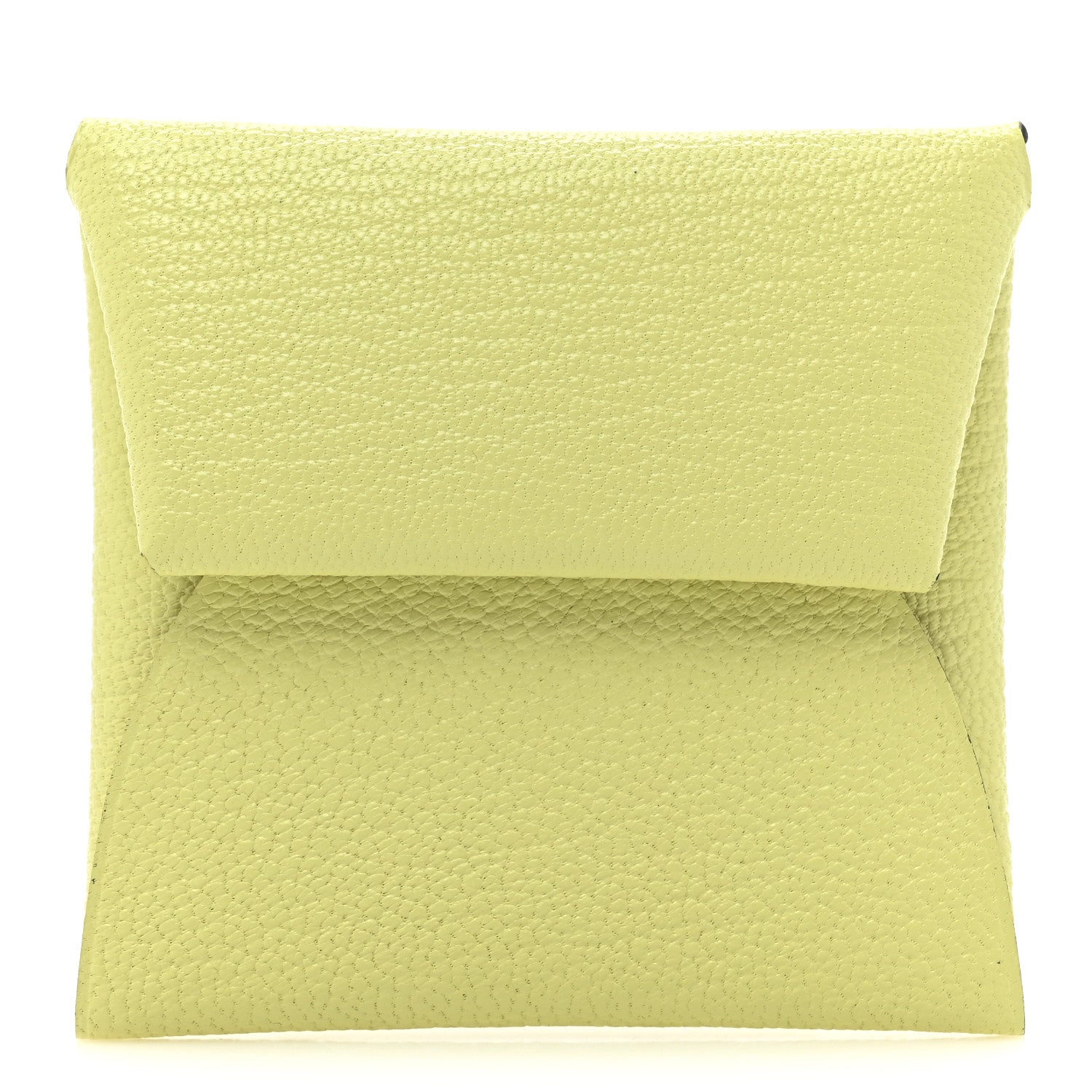 Hermes Chevre Mysore Bastia Verso Coin Purse Jaune Bourgeon Nata 1 of 10