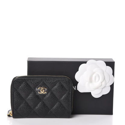 Chanel Caviar Quilted Zip Coin Purse Black 8 of 8