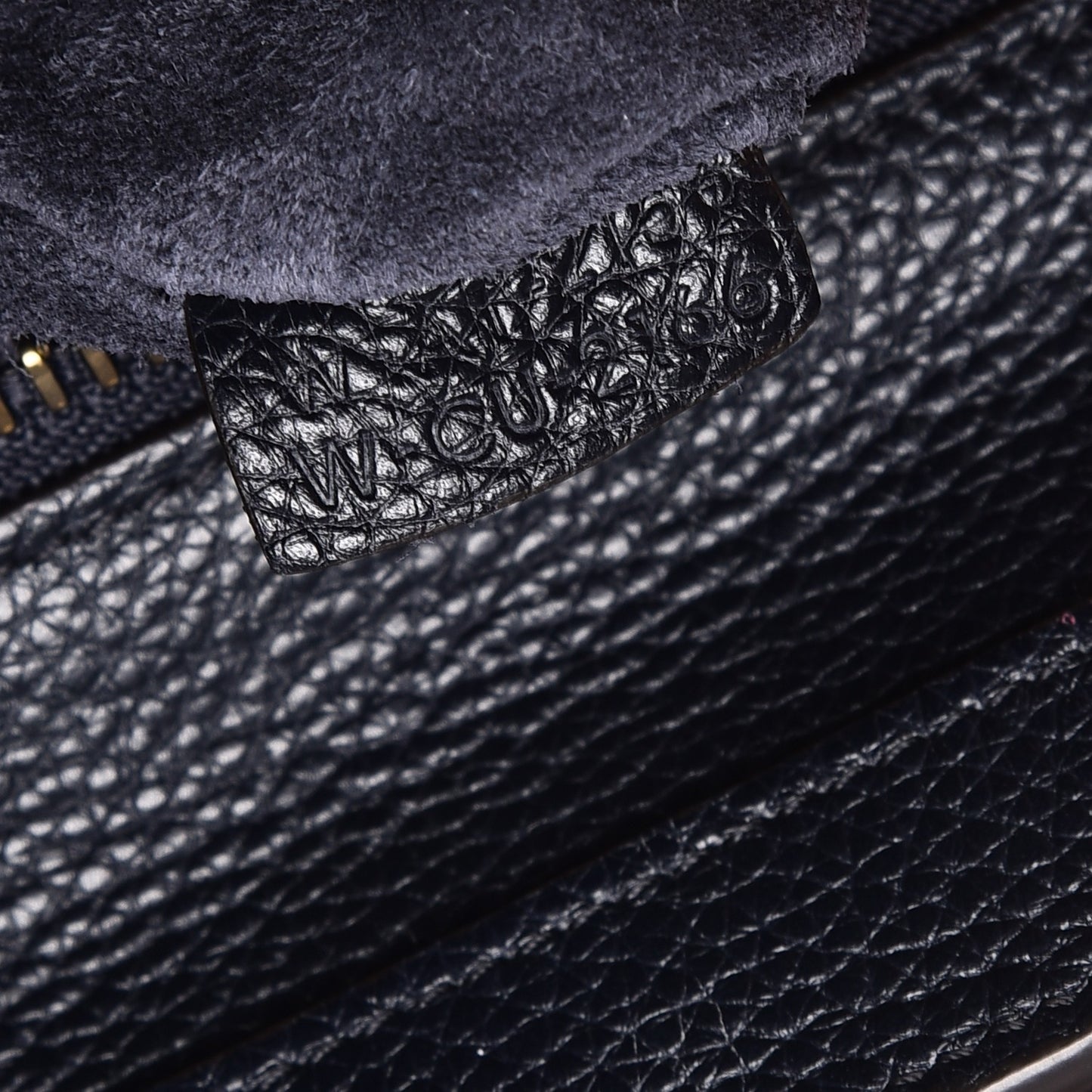 Drummed Calfskin Micro Luggage Midnight