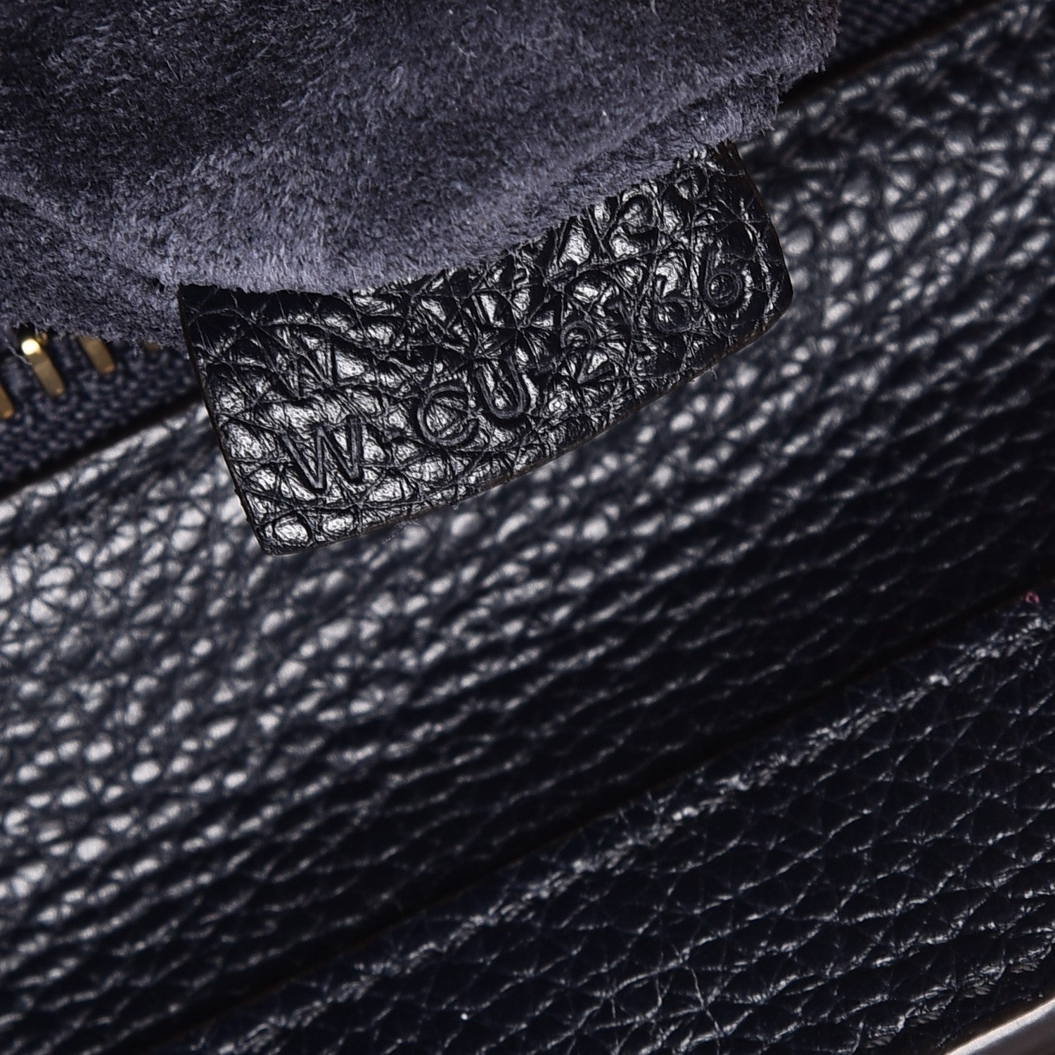 Celine Drummed Calfskin Micro Luggage Midnight 7 of 10