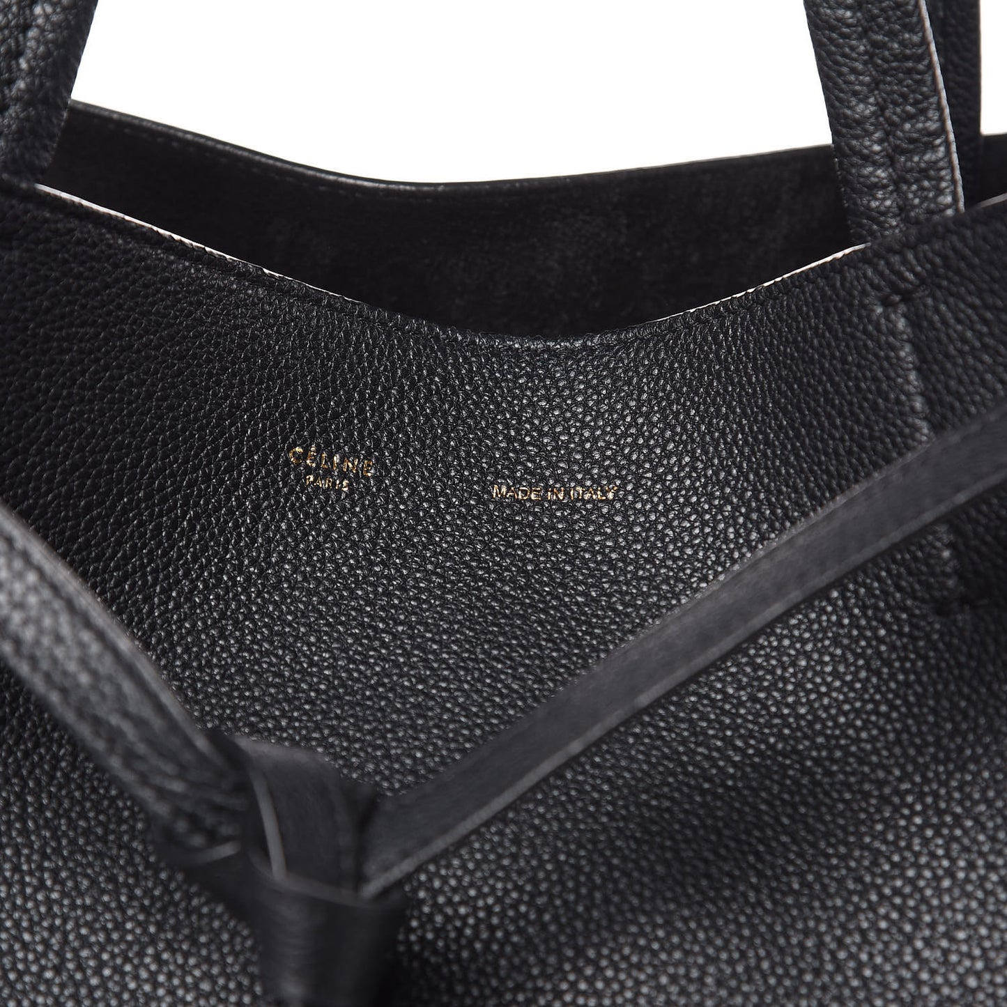Soft Grained Calfskin Medium Belt Cabas Phantom Black