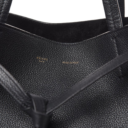 Celine Soft Grained Calfskin Medium Belt Cabas Phantom Black 9 of 10