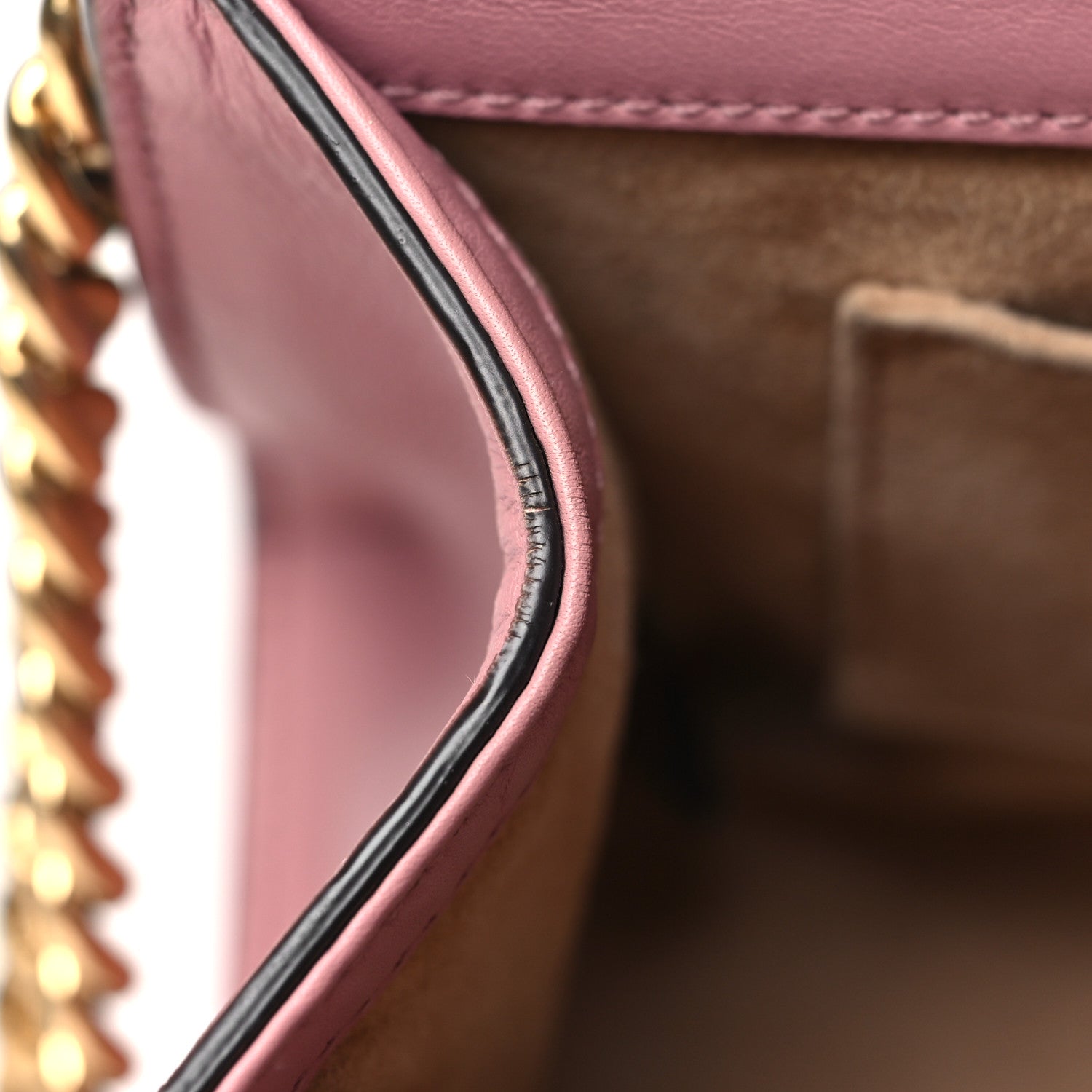Gucci Calfskin Studded Small Padlock Shoulder Bag Carmine Rose 13 of 14