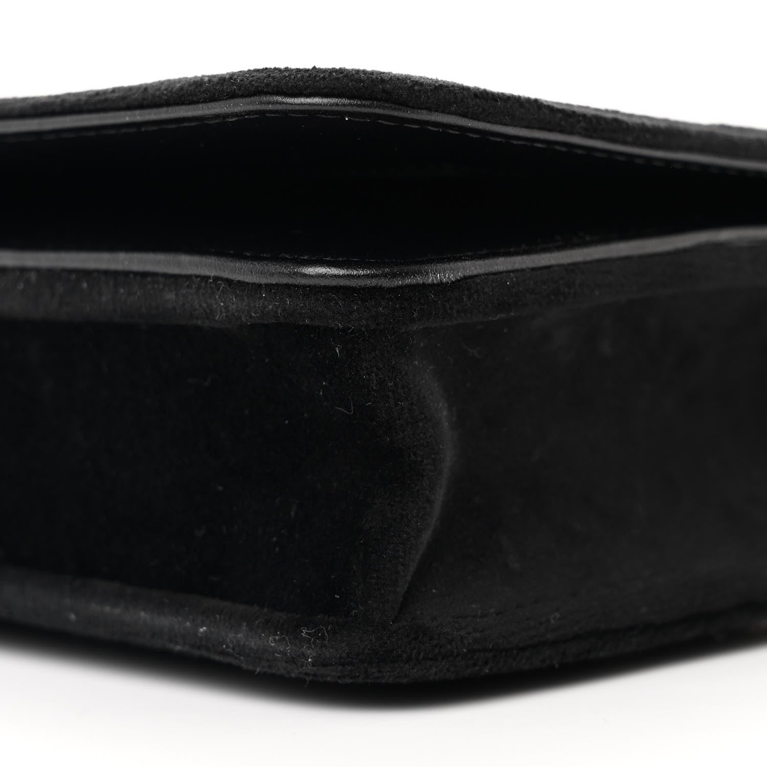 Chanel Velvet Quilted Boy Wallet On Chain WOC Black 11 of 12