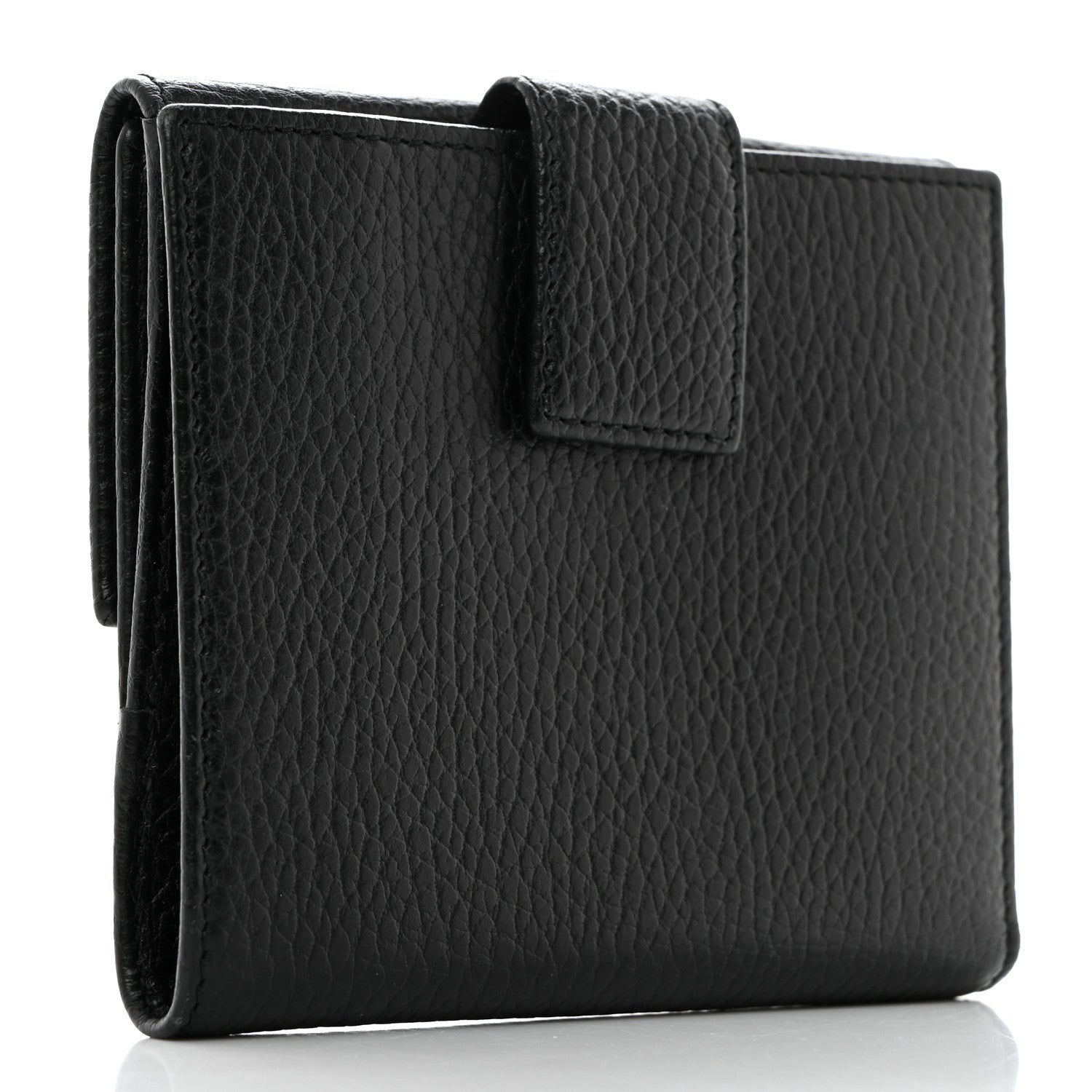 Gucci Dollar Calfskin Double G French Flap Wallet Black 3 of 7