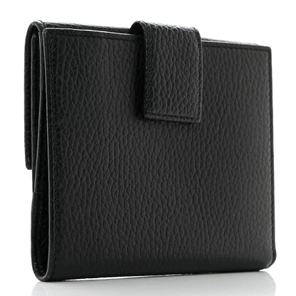 Gucci Dollar Calfskin Double G French Flap Wallet Black 3 of 7