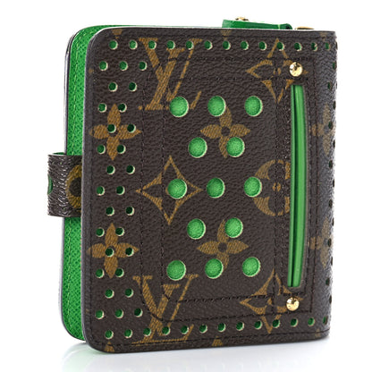 Louis Vuitton Monogram Perforated Compact Zipped Wallet Green 3 of 11