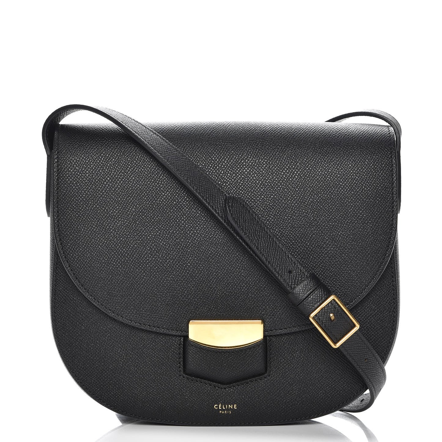 Grained Calfskin Medium Trotteur Black