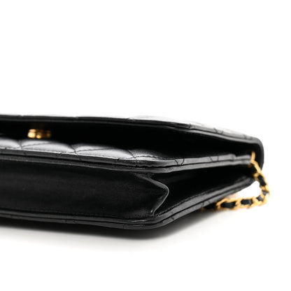 Chanel Lambskin Resin Quilted Coco Hearts Wallet On Chain WOC Black 11 of 11