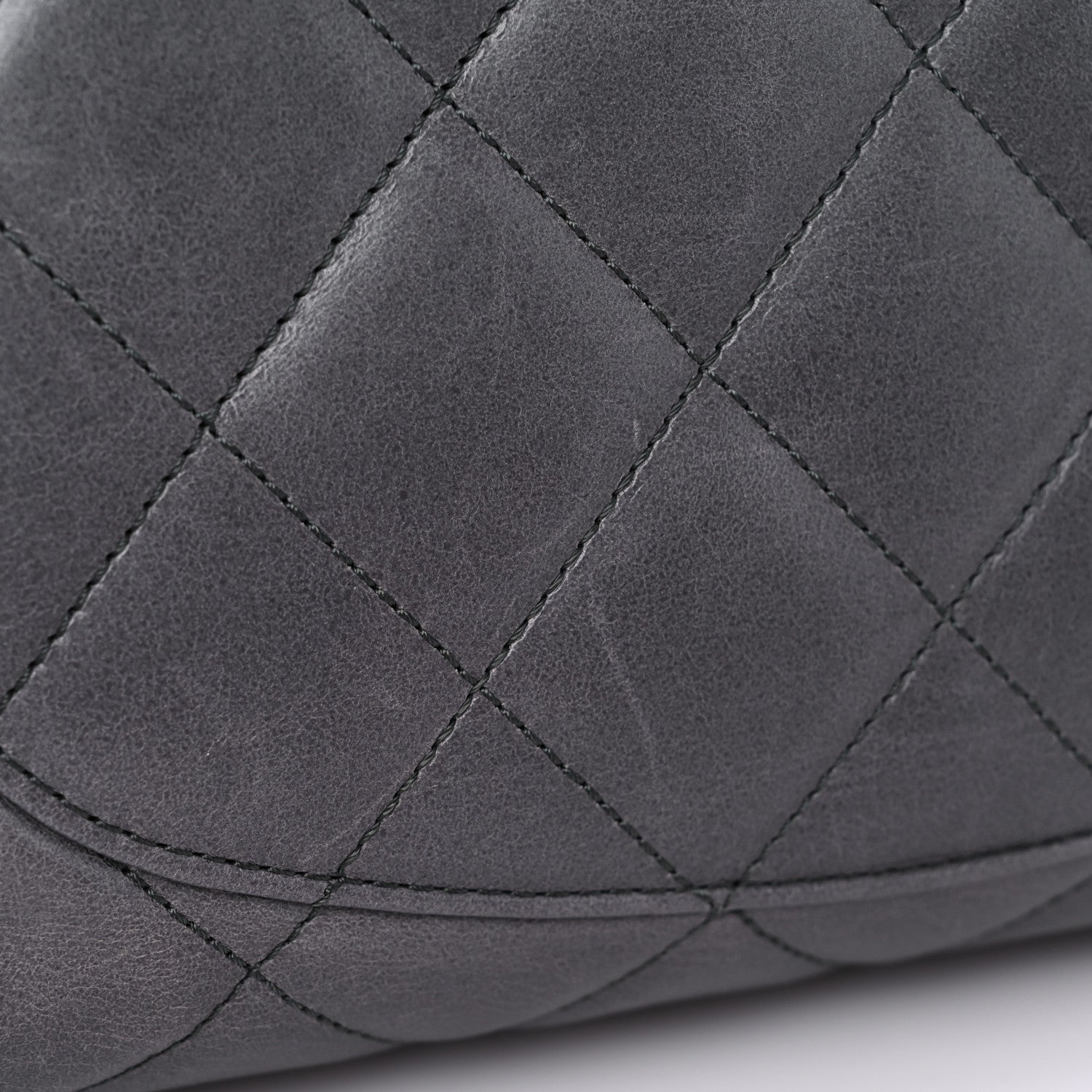 Chanel Glazed Calfskin Quilted Large CC Delivery Tote Grey 14 of 18