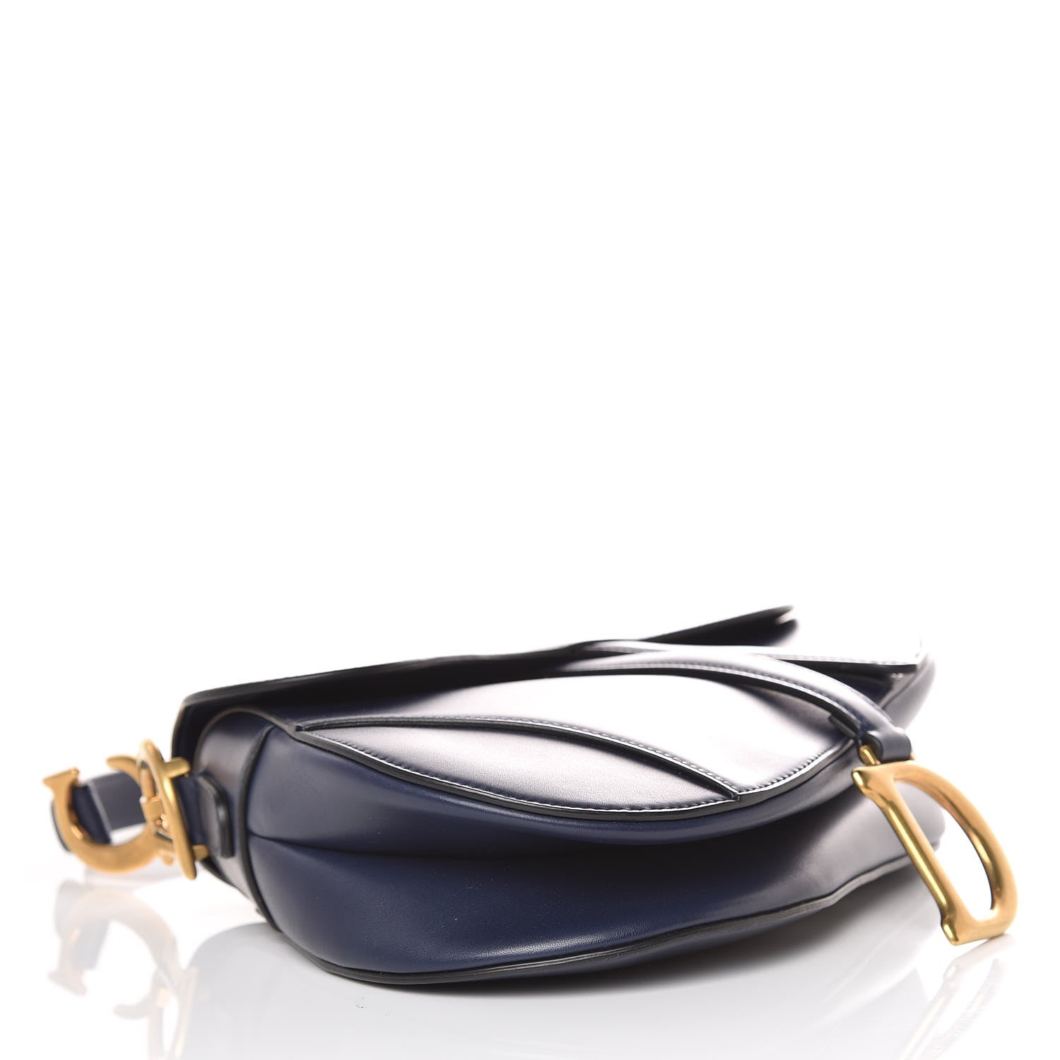 Christian Dior Calfskin Saddle Bag Indigo Blue 4 of 10