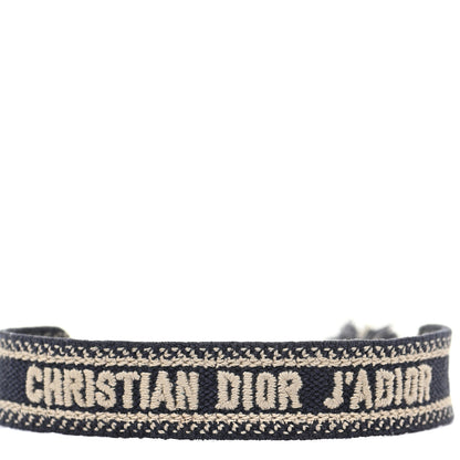 Christian Dior Woven Cotton J'Adior Friendship Bracelet Navy 4 of 5