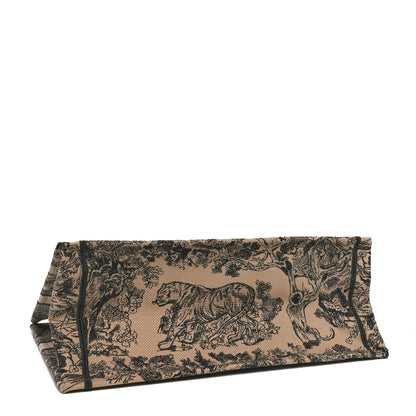 Christian Dior Canvas Embroidered Large Dioriviera Toile De Jouy Book Tote Brown 4 of 11