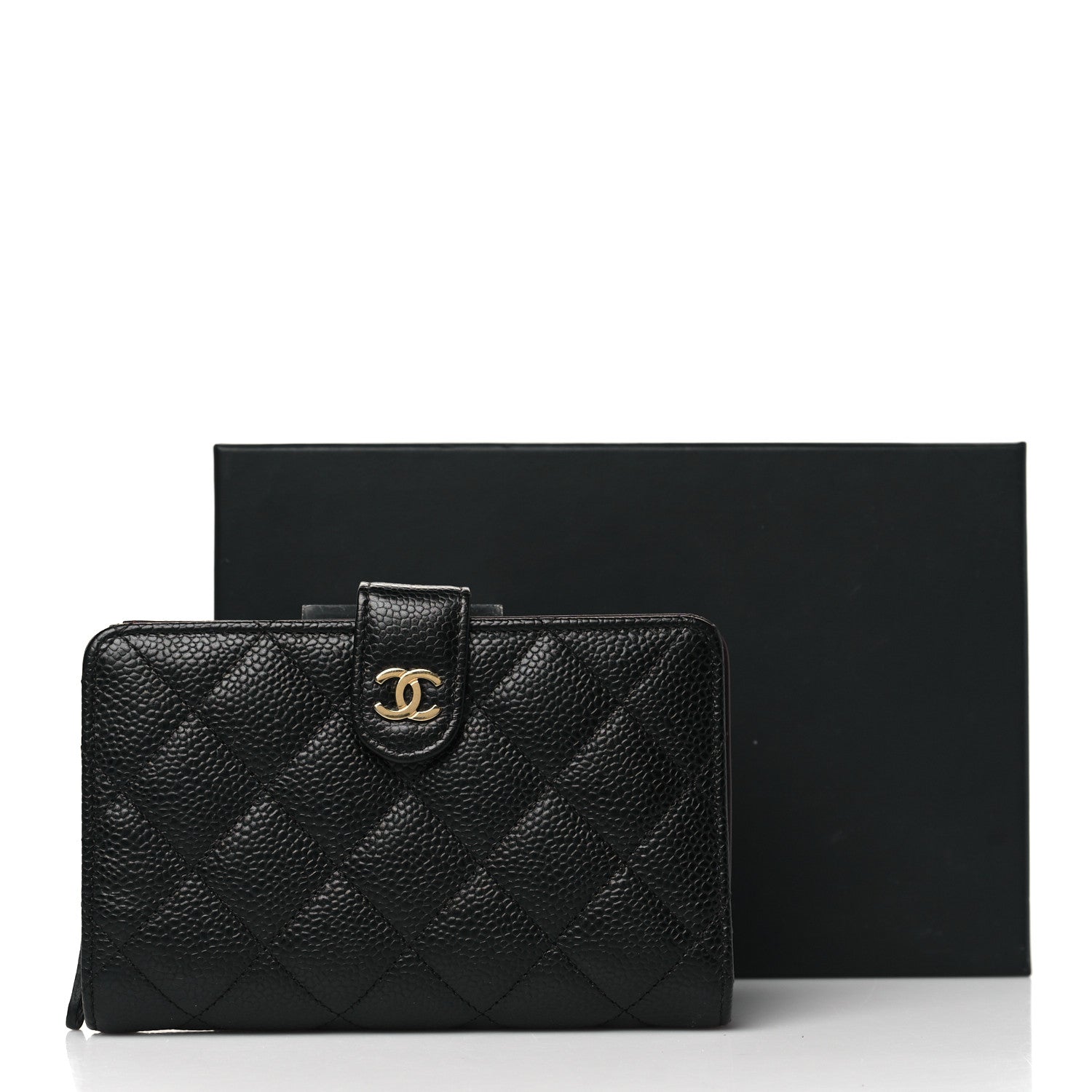 Chanel Caviar Quilted Zipped Pocket Wallet Black 11 of 11