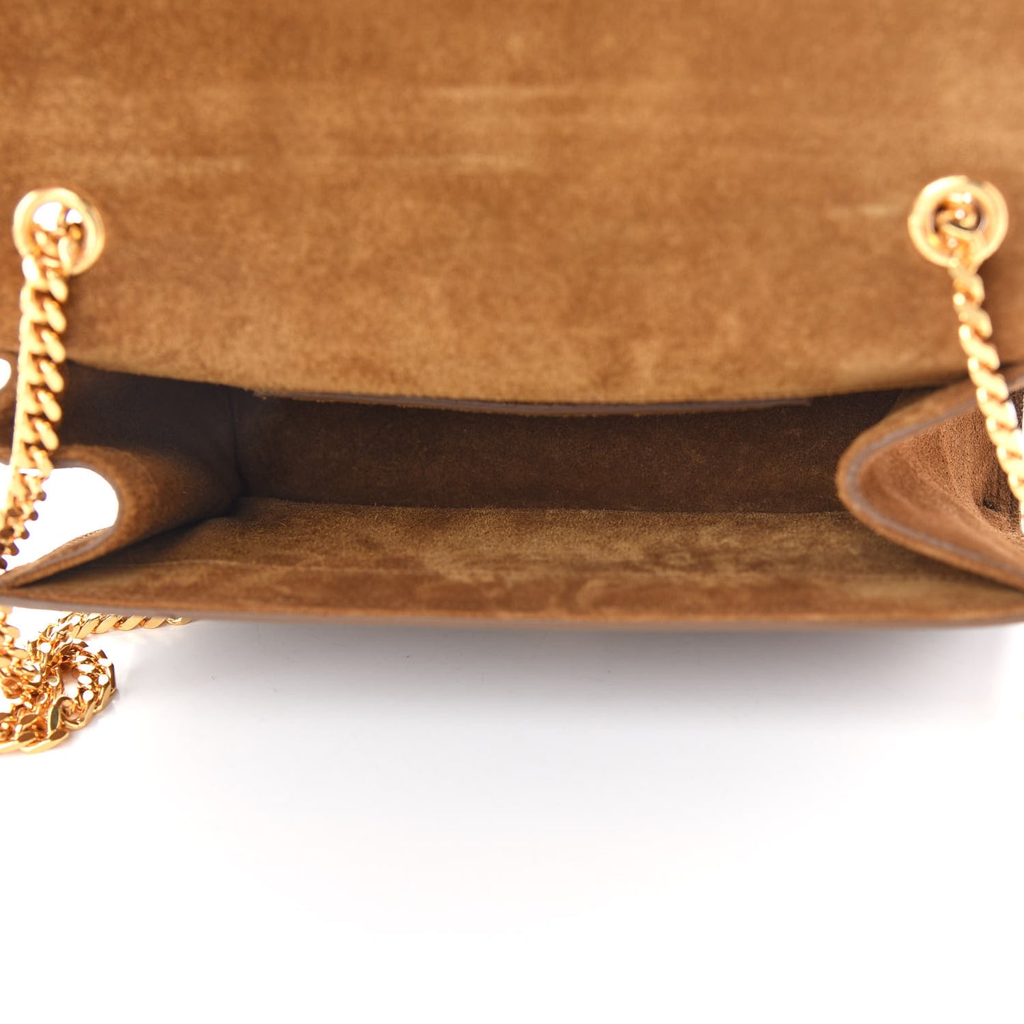 Suede Fringe Small Monogram Satchel Light Ocre