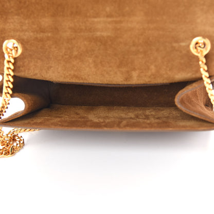 Saint Laurent Suede Fringe Small Monogram Satchel Light Ocre 5 of 10