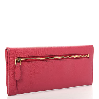 Prada Saffiano Bow Continental Wallet Peonia 3 of 7