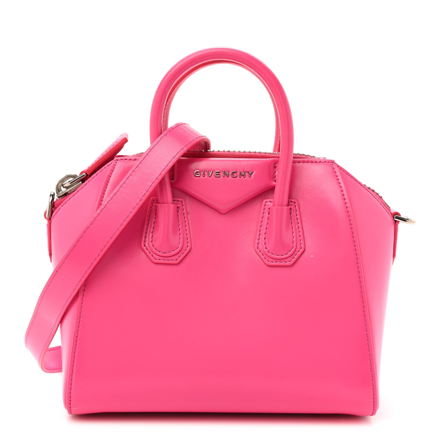 Givenchy Shiny Lord Calfskin Mini Antigona Shocking Pink 1 of 15