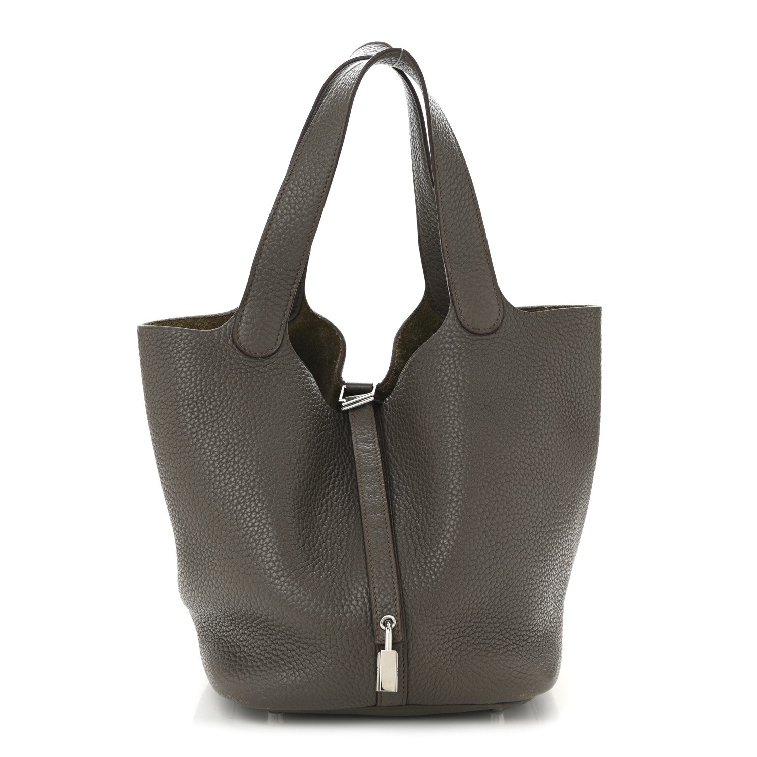 Hermes Taurillon Clemence Picotin Lock 22 MM Etain 1 of 10