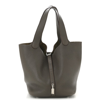 Hermes Taurillon Clemence Picotin Lock 22 MM Etain 1 of 10