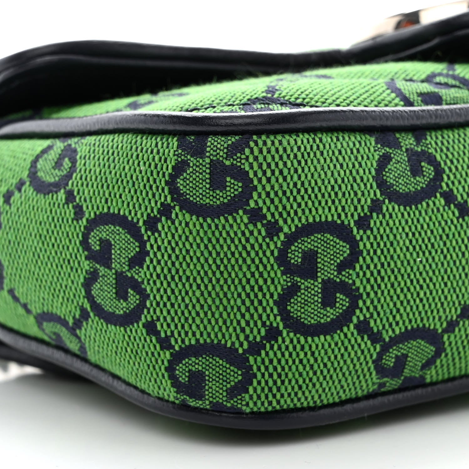 Gucci Monogram Multicolor Matelasse Diagonal Super Mini GG Marmont Shoulder Bag Green Blue 9 of 11